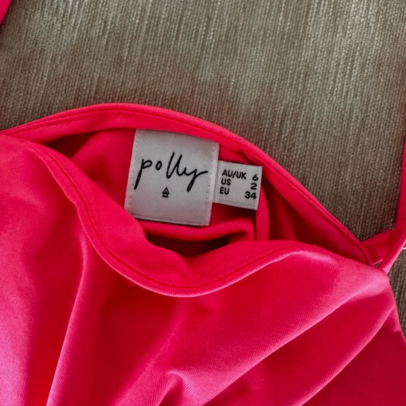 Princess Polly Aarush Bodysuit Neon Pink Adjustable Straps - Picture 6 of 6